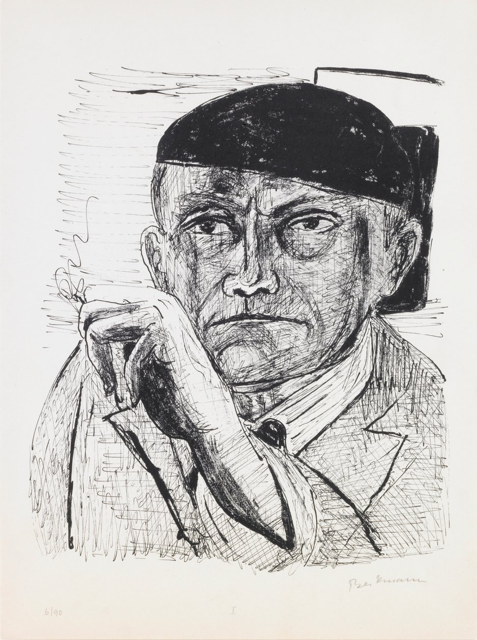 Önarckép, 1. tábla a „Nap és álom” portfólióból alkotó: Max Beckmann