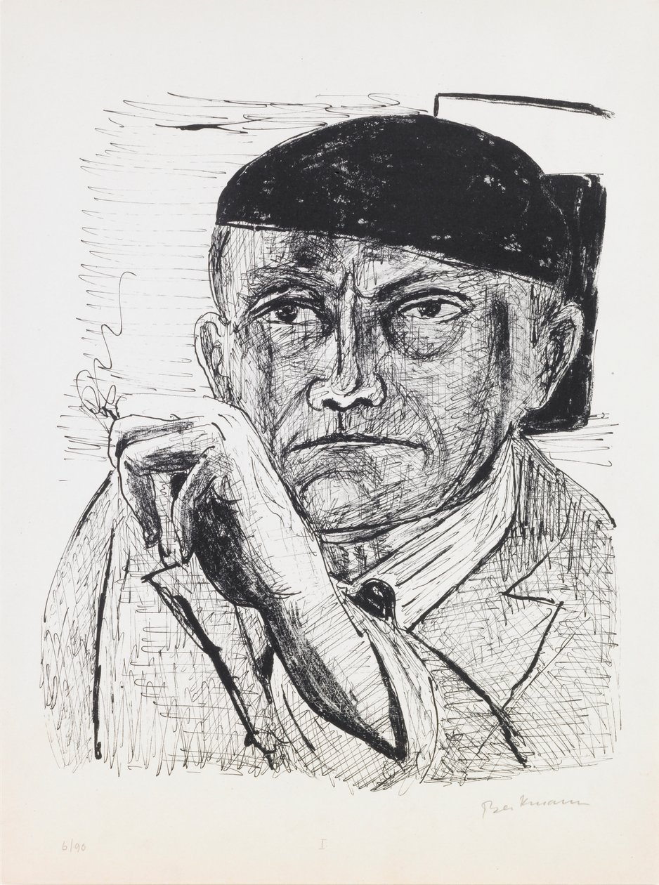 Önarckép, 1. tábla a „Nap és álom” portfólióból alkotó: Max Beckmann