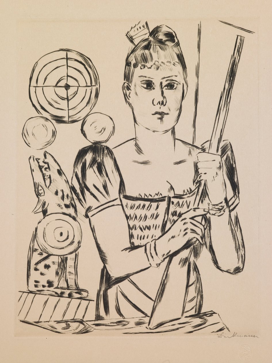 Lövöldözős galéria, 4. lemez az „Éves Vásár” portfólióból alkotó: Max Beckmann