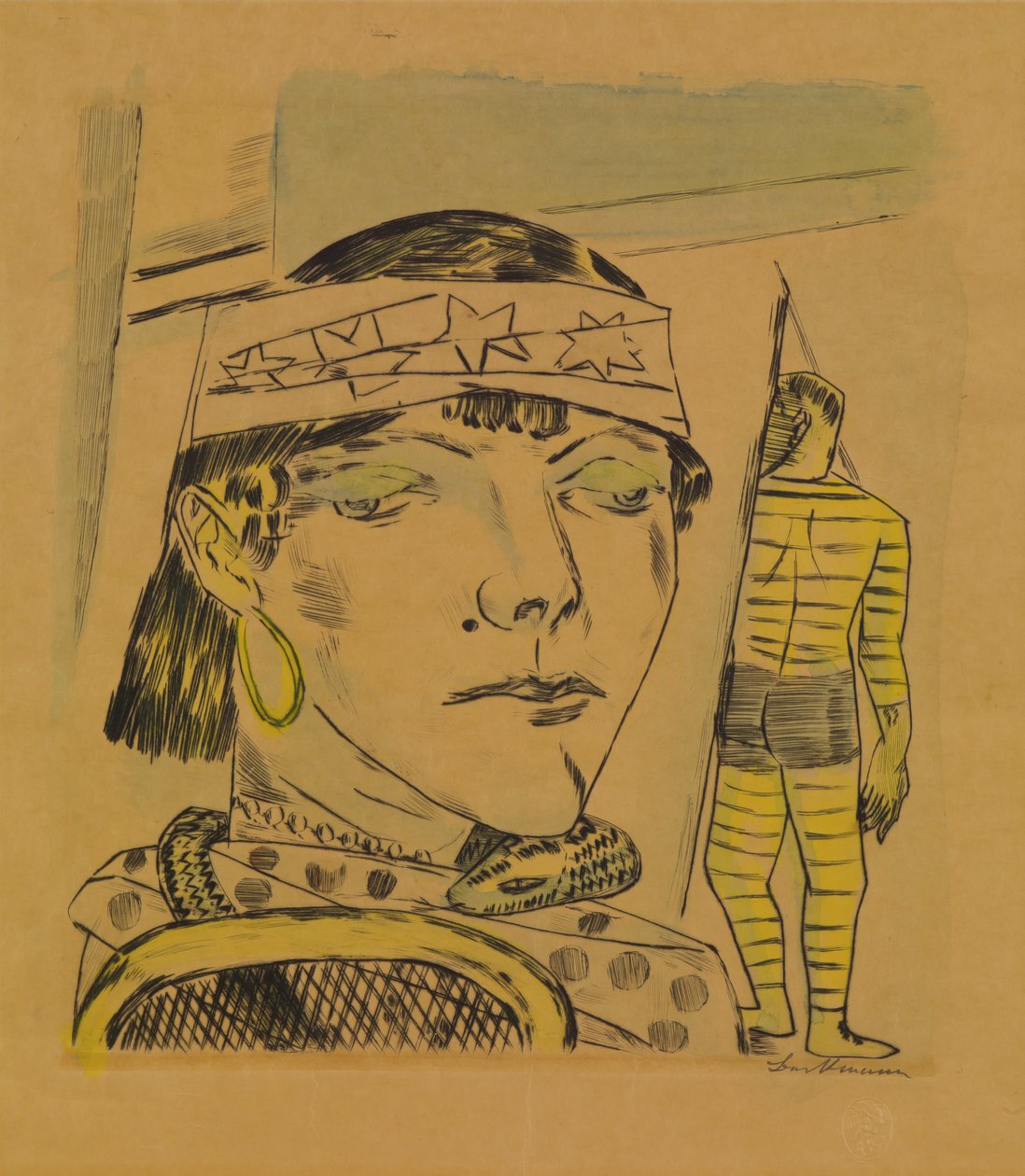 Schlangenfrau, von der Jahresmesse alkotó: Max Beckmann