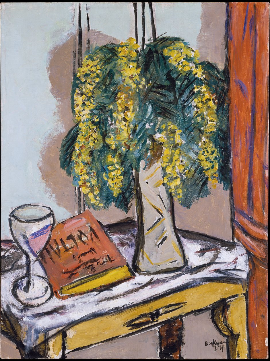 Csendélet mimózákkal alkotó: Max Beckmann