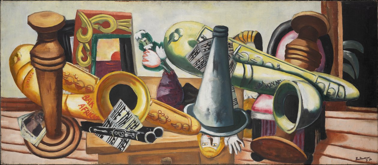 Csendélet szaxofonokkal alkotó: Max Beckmann