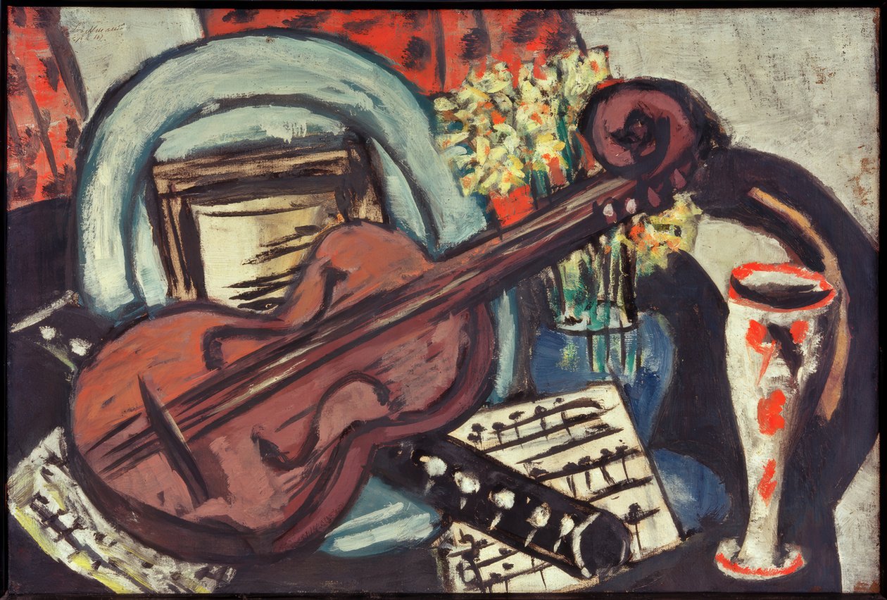 Csendélet hegedűvel és furulyával alkotó: Max Beckmann