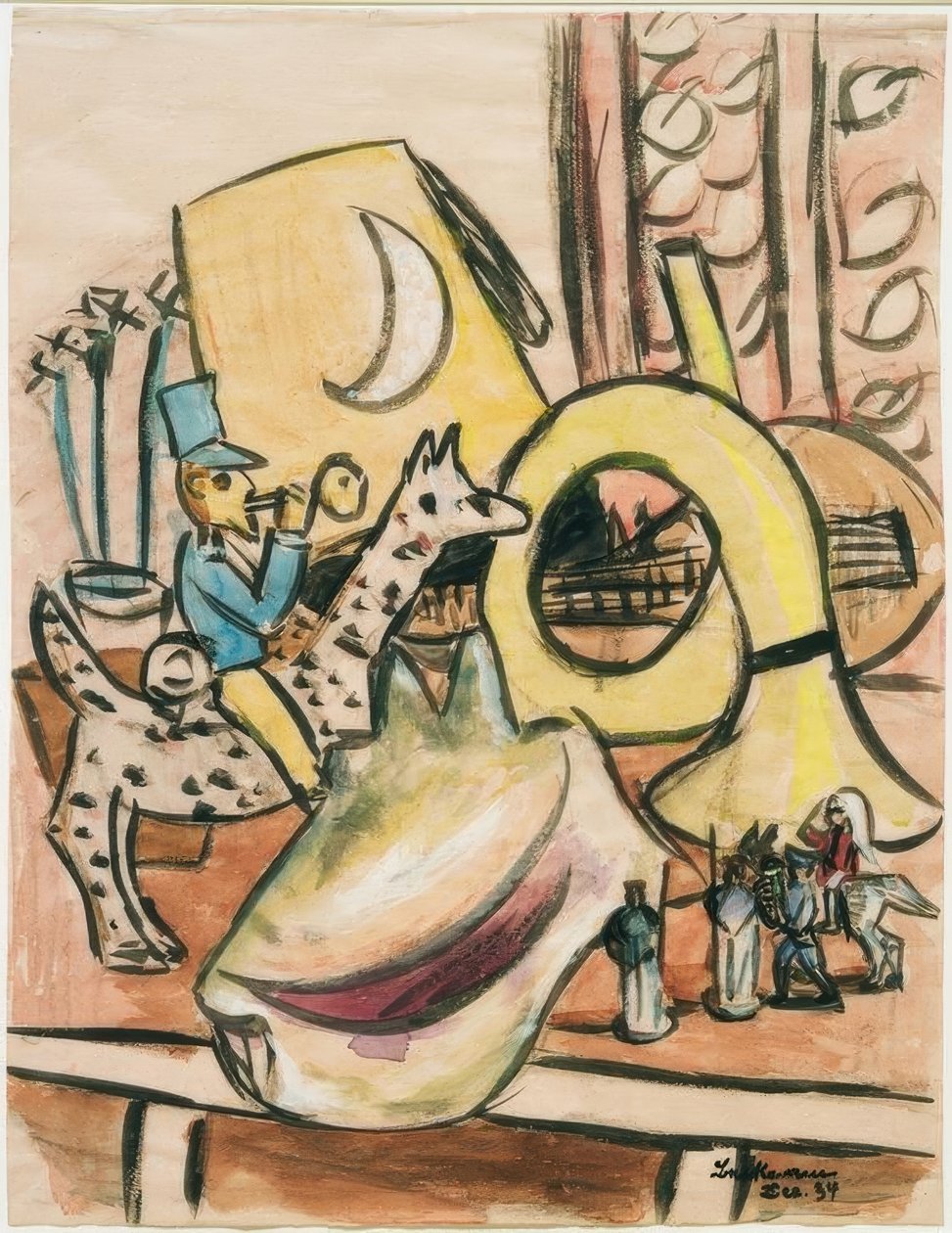 Csendélet játékokkal és kagylóval alkotó: Max Beckmann