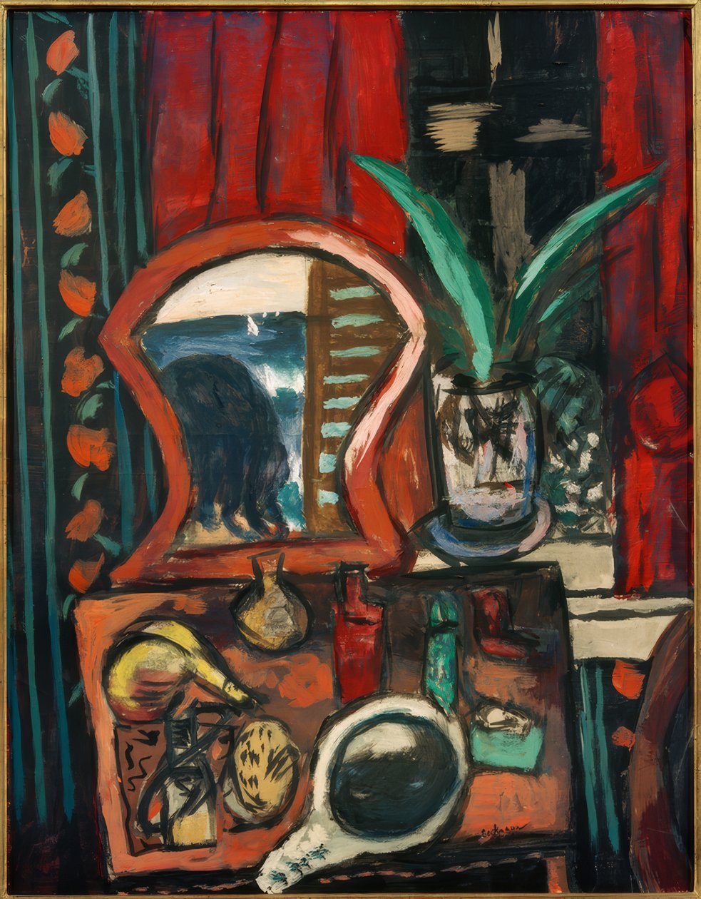 Csendélet fésülködőasztallal alkotó: Max Beckmann
