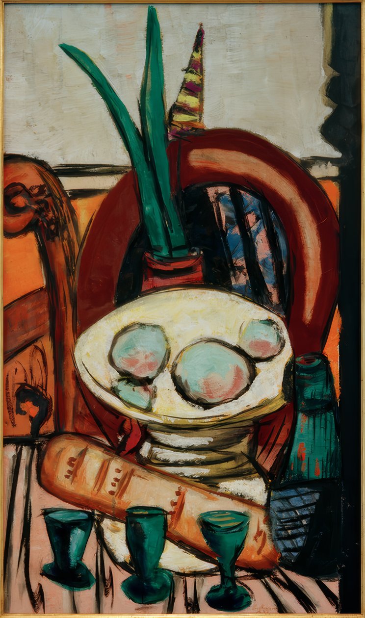Csendélet zöld szemüveggel alkotó: Max Beckmann