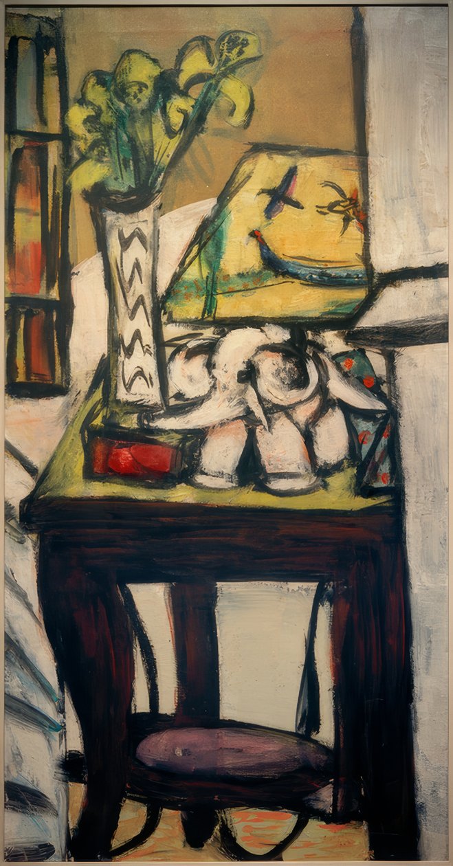 Csendélet éjszakai lámpával alkotó: Max Beckmann