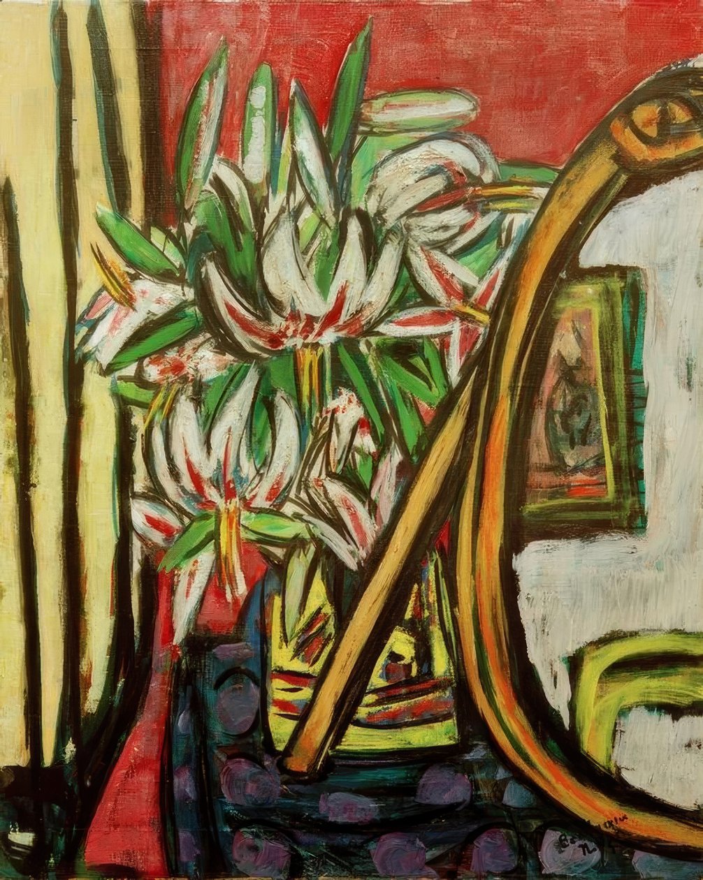 Csendélet tükörrel és a Török Ligával alkotó: Max Beckmann