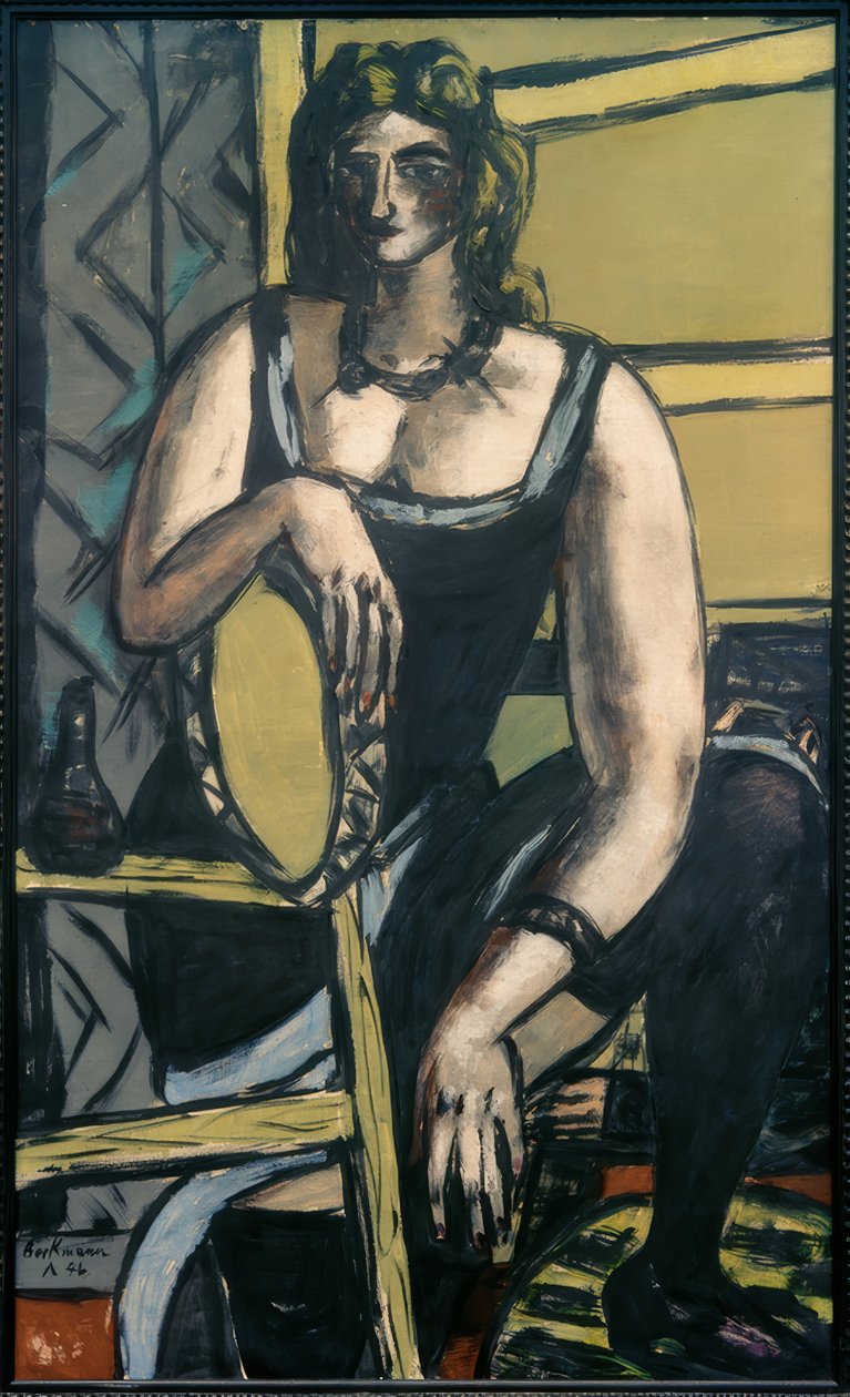 Táncosok tamburával alkotó: Max Beckmann