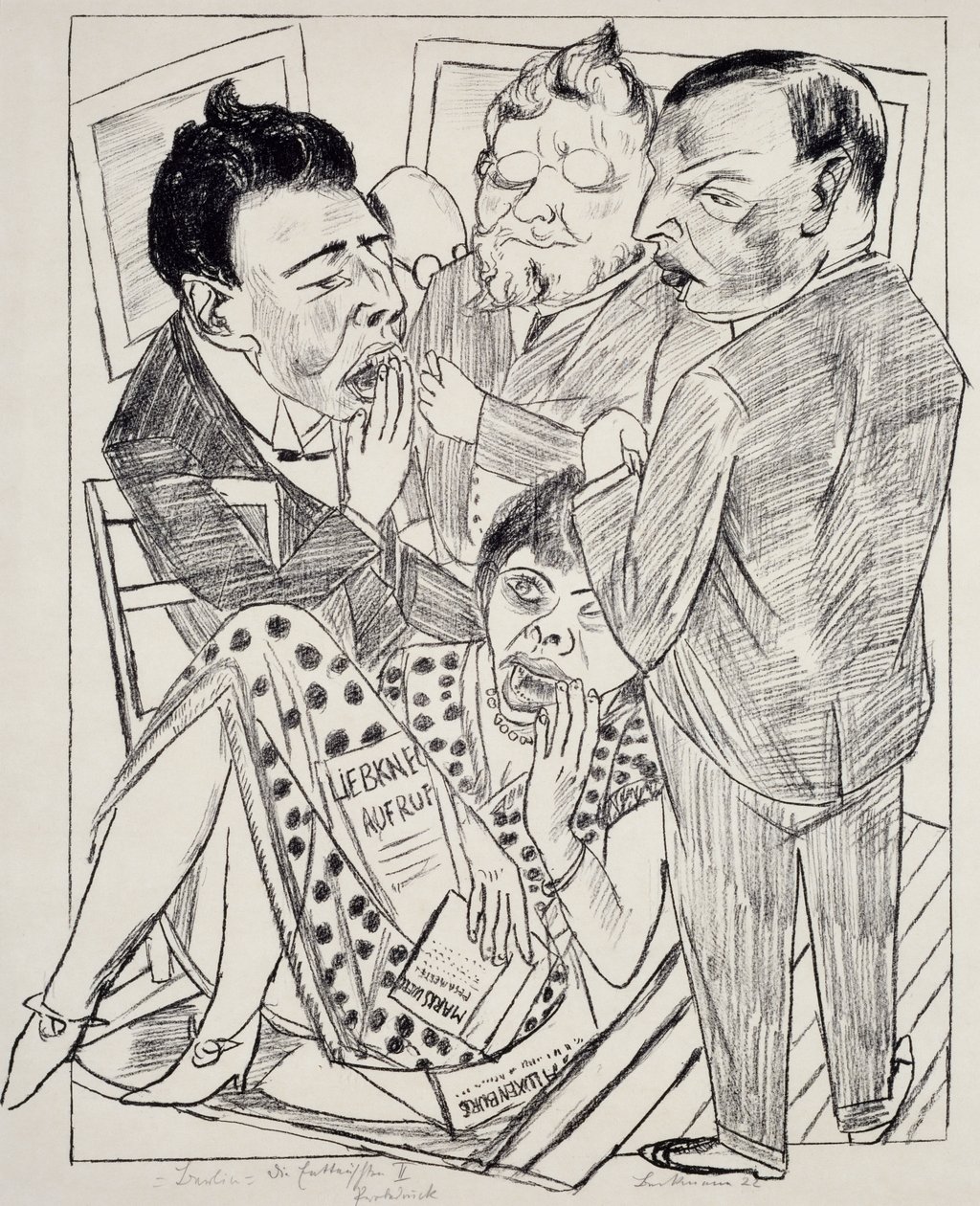 A csalódottak II, Max Beckmann (1884-1950), litográfia. Németország, XX. század. alkotó: Max Beckmann