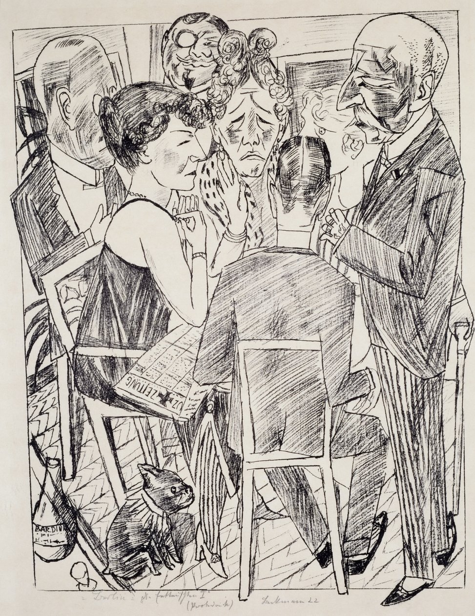 A csalódott I, Max Beckmann (1884-1950), litográfia. Németország, XX. század. alkotó: Max Beckmann