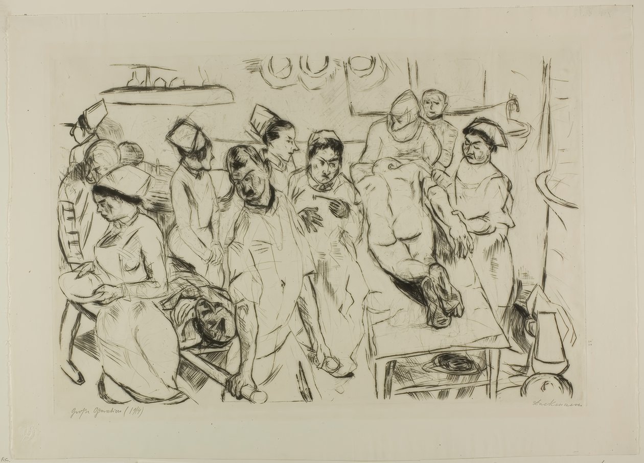The Large Operation, tizennyolcas lemez a Gesichtertől alkotó: Max Beckmann