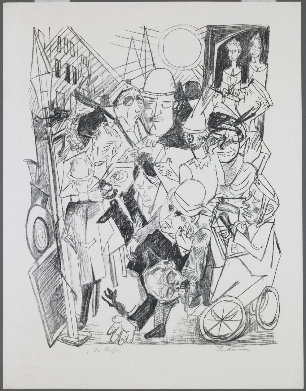The Street, 3. lemez a „Pokol” portfólióból alkotó: Max Beckmann