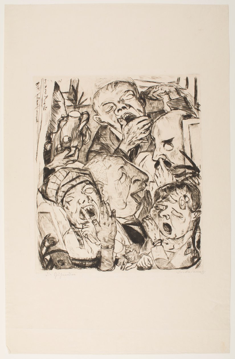 The Yawners, 7. tábla az „Arcok” portfólióból alkotó: Max Beckmann