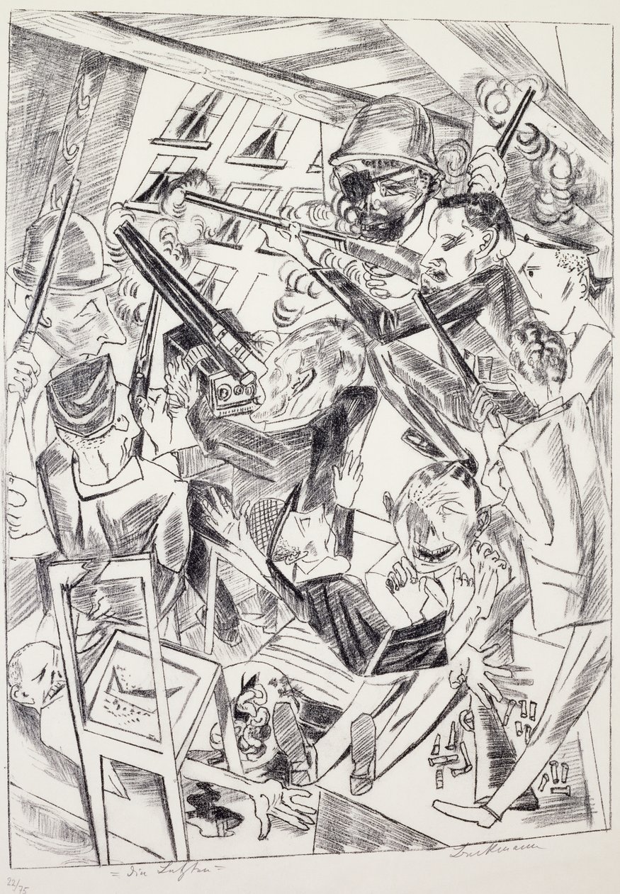 Az utolsók, Max Beckmann (1884-1950), litográfia. Németország, XX. század. alkotó: Max Beckmann