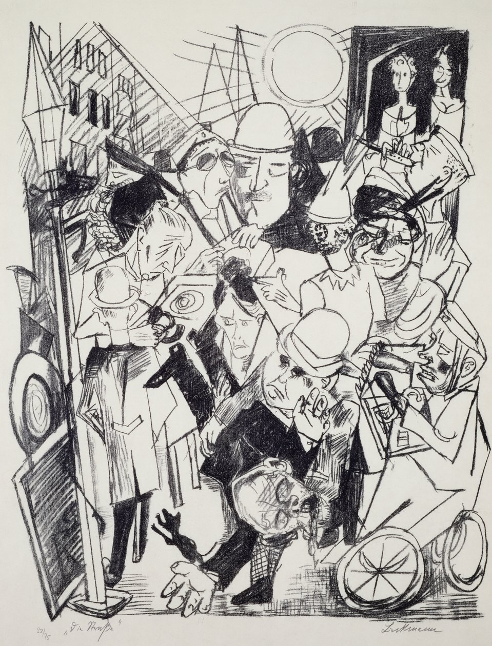 Az utca, Max Beckmann (1884-1950), metszet. Németország, XX. század. alkotó: Max Beckmann