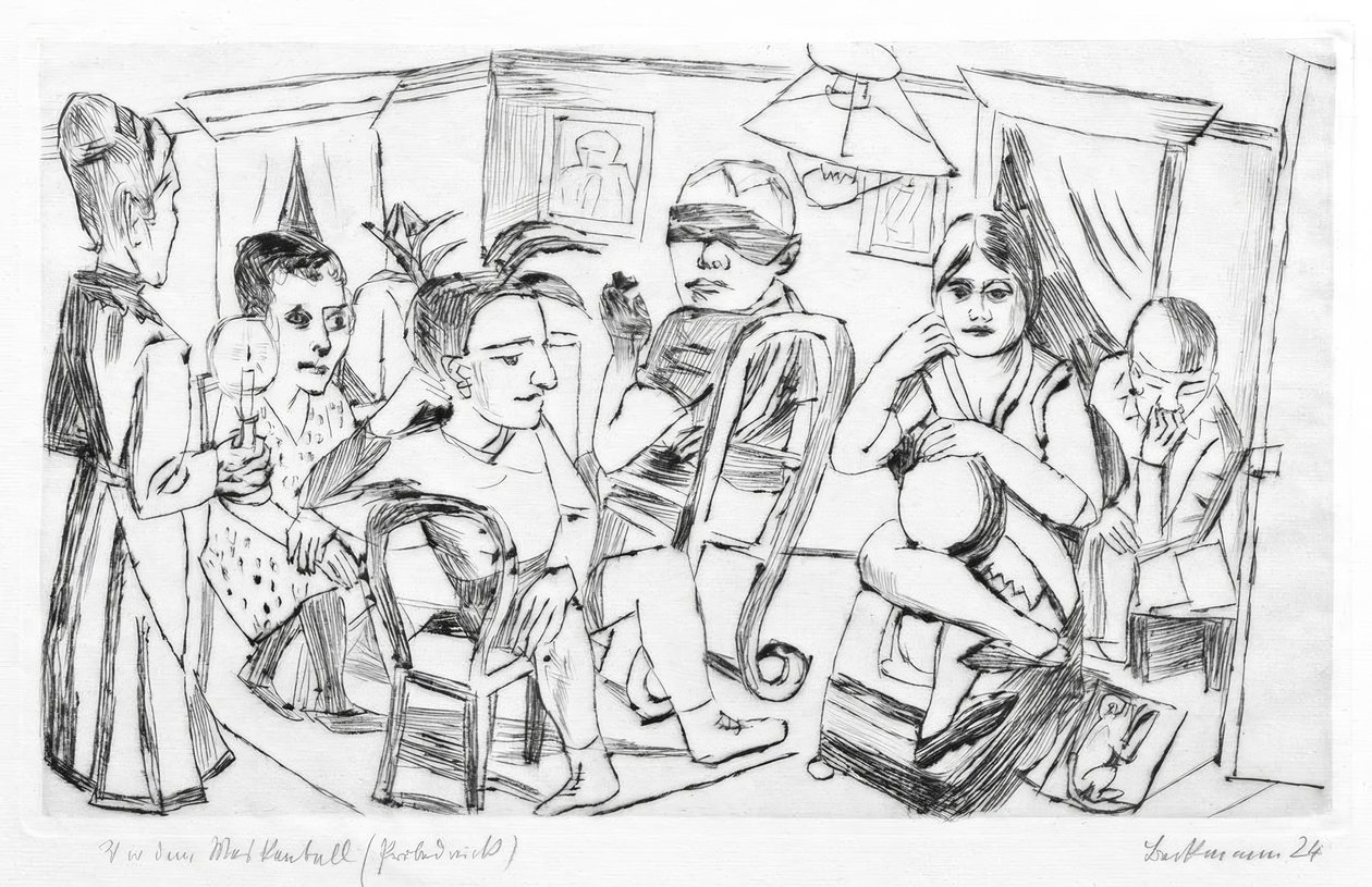 Az álarcosbál előtt alkotó: Max Beckmann