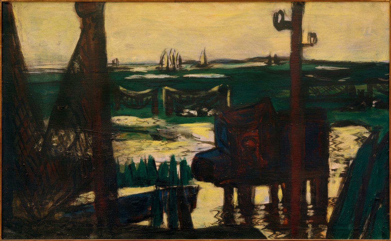 Watt-tenger zöld és fekete és sárga alkotó: Max Beckmann