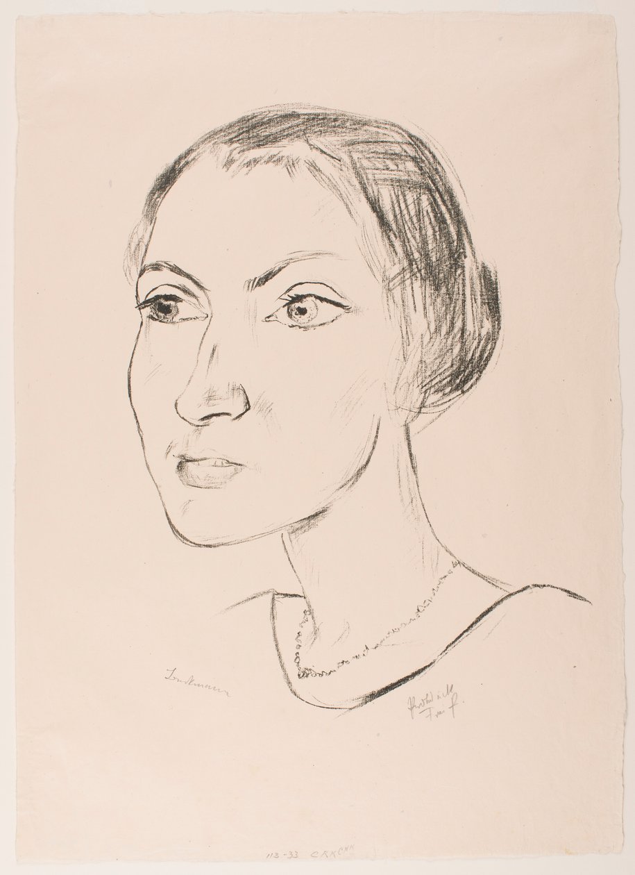 Nyakláncos nő (Parcusné) alkotó: Max Beckmann