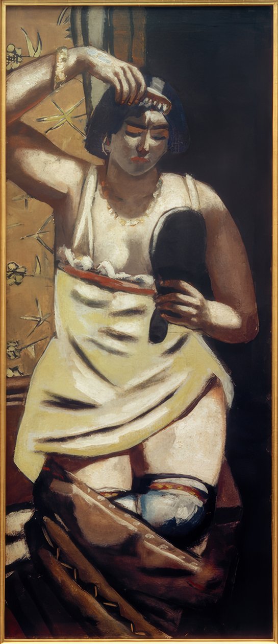 Cigány nő, meztelen tükörrel alkotó: Max Beckmann