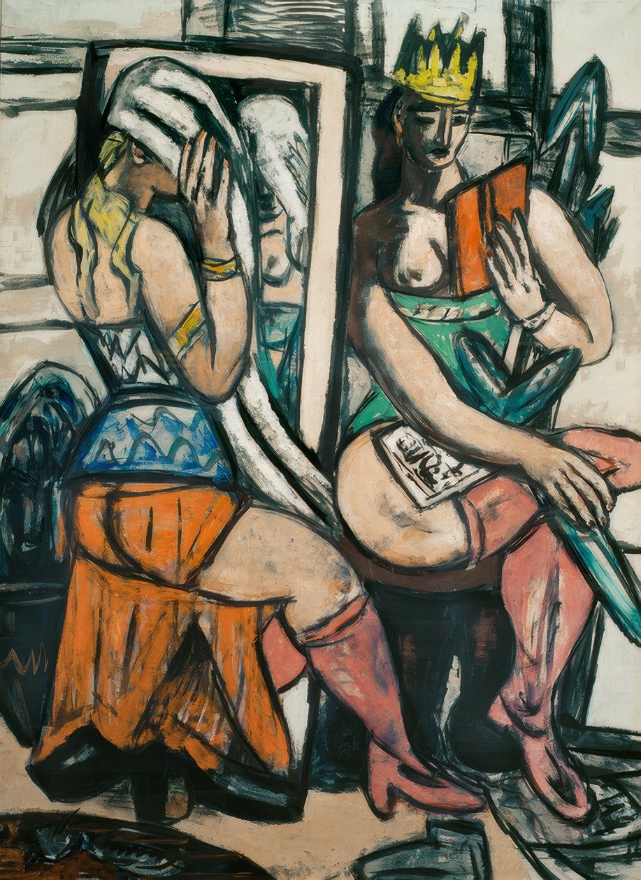 Két színésznő a ruhatárban alkotó: Max Beckmann