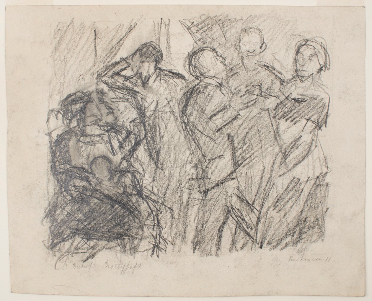 on recto: I [Első] Sketch for Society Party alkotó: Max Beckmann