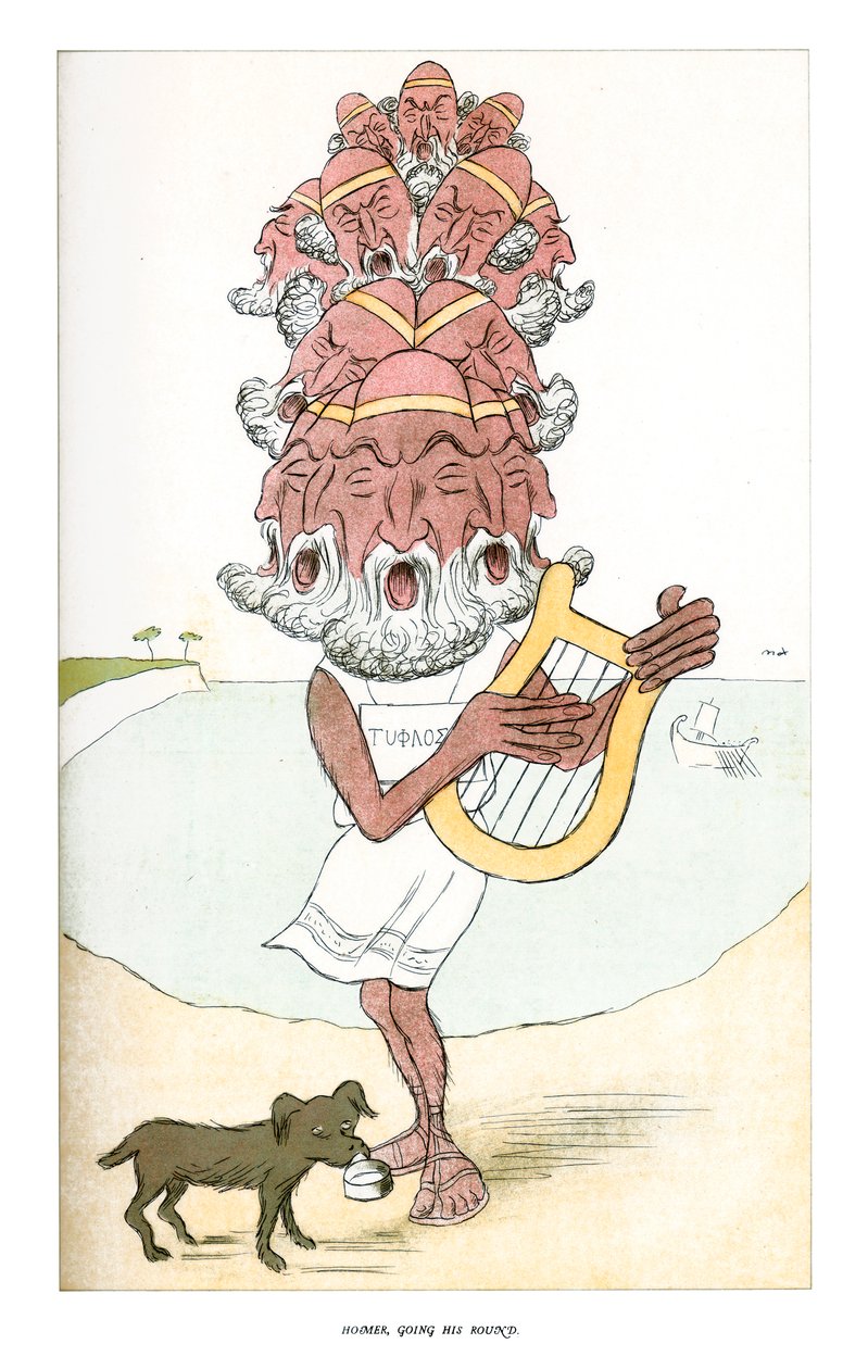 Homérosz, körbejár, 1904. alkotó: Henry Maximilian Beerbohm