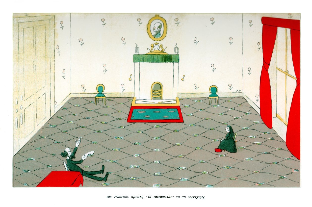 Tennyson úr: Olvasás az uralkodójának emlékére, 1904. alkotó: Henry Maximilian Beerbohm