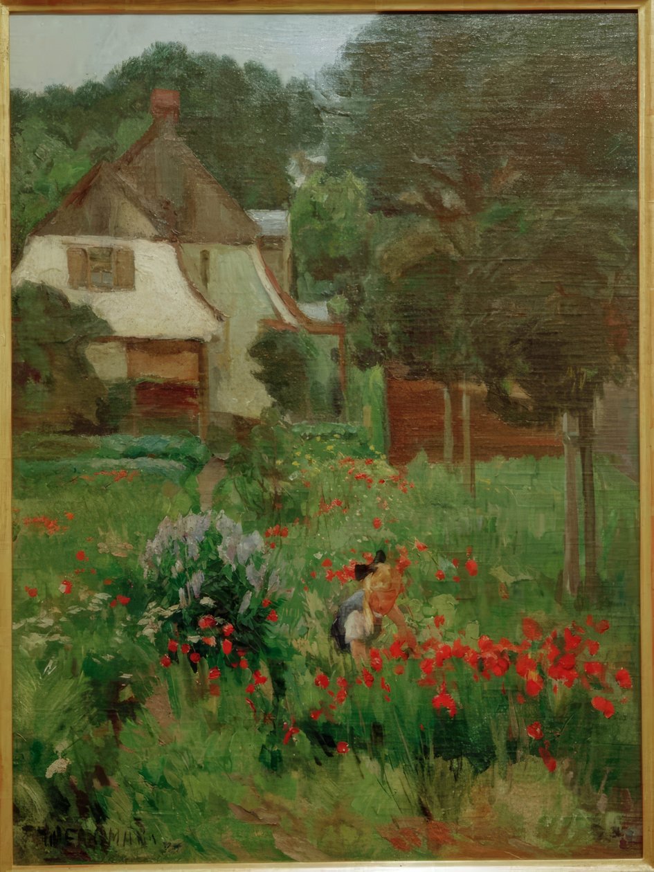 Virágszedő gyermek alkotó: Max Bergmann