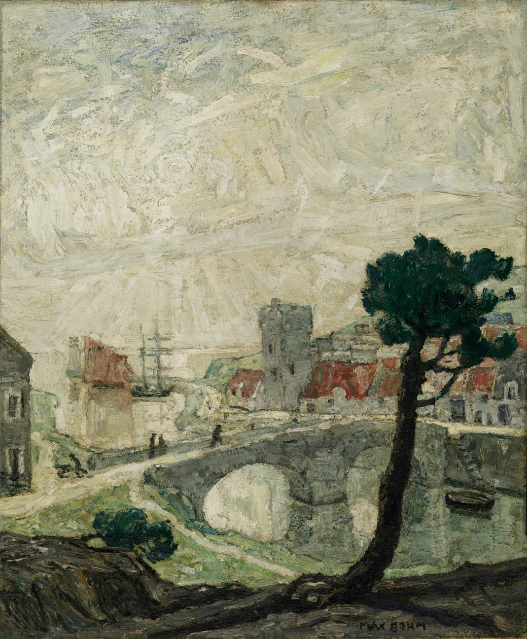 Ősi tengeri kikötő, 1921. alkotó: Max Bohm