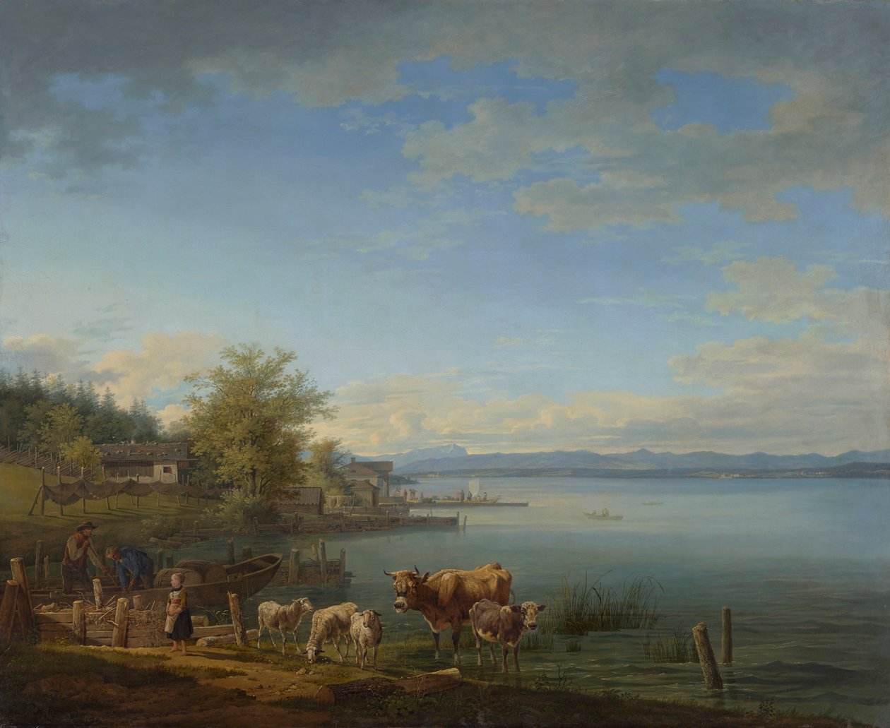 A Starnberg-tó keleti partja alkotó: Max Joseph Wagenbauer