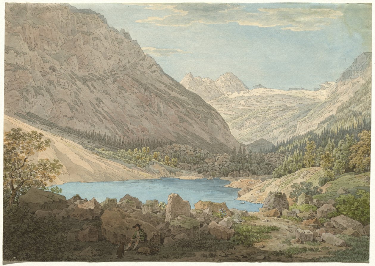 "A kék medence" a Rein-völgyben Garmisch közelében alkotó: Max Joseph Wagenbauer