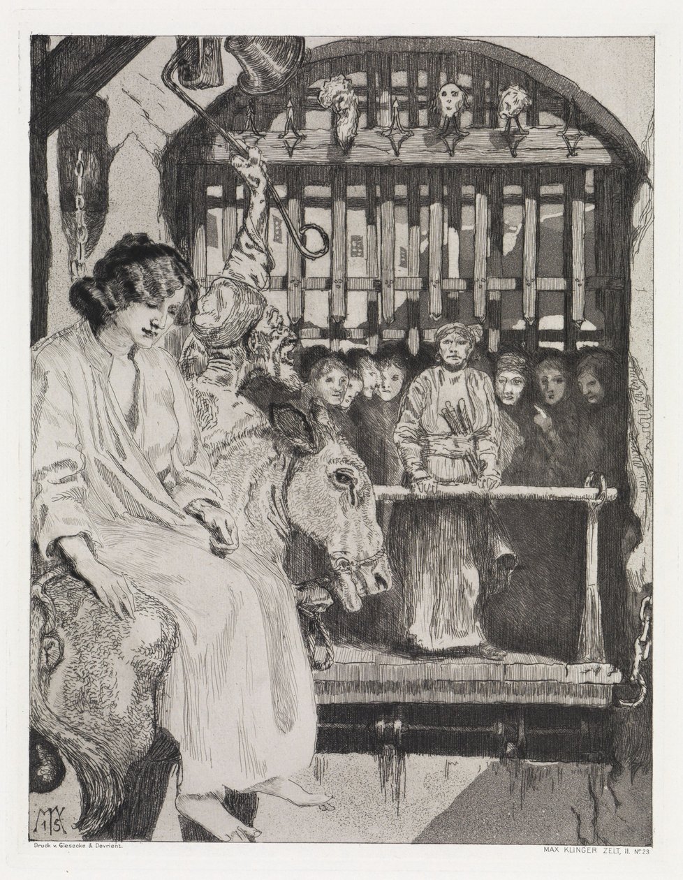 A kapunál (Sátor, XIV. mű, 2. rész, 23. sz.) alkotó: Max Klinger