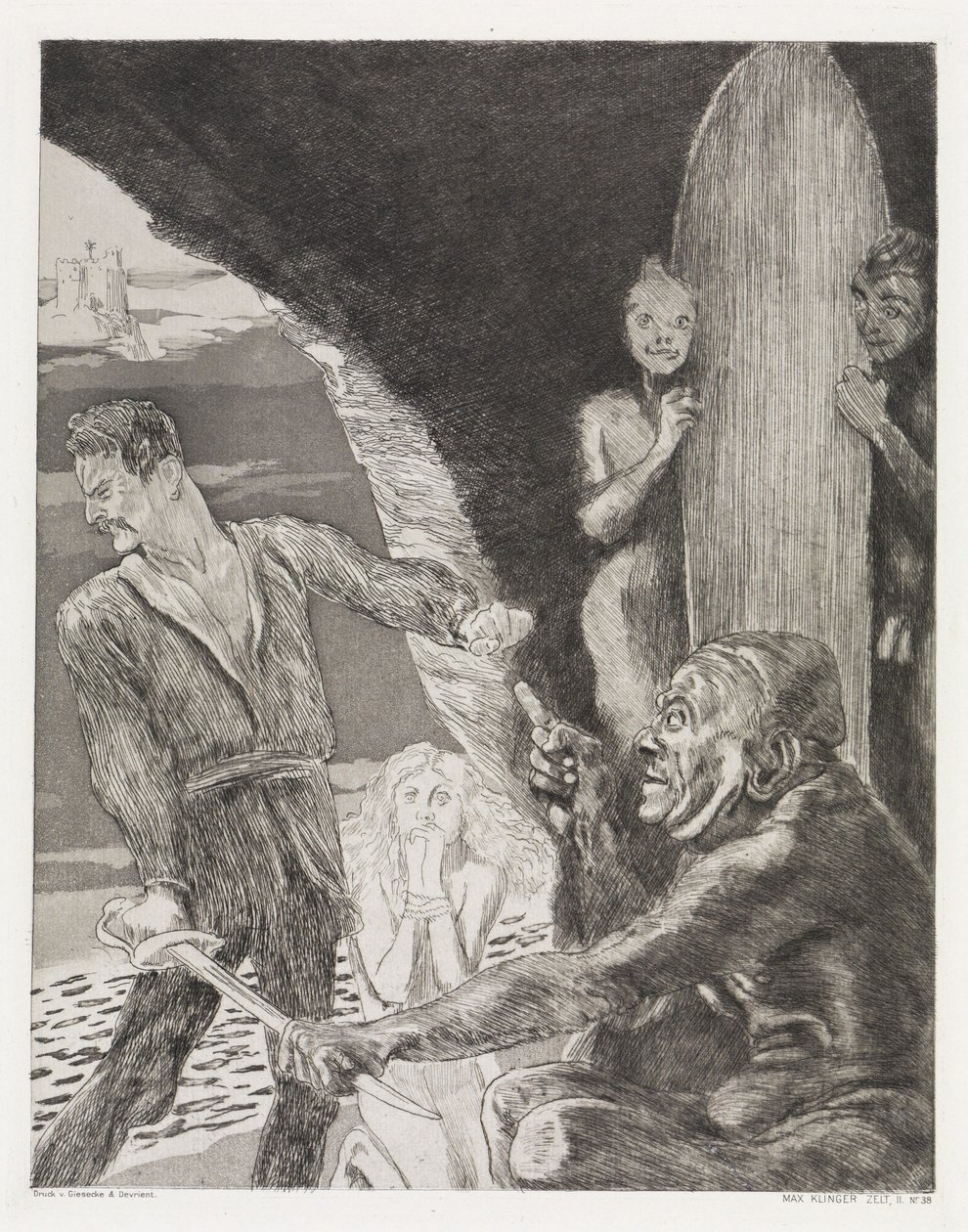 Feltétel (Sátor, XIV. mű, 2. rész, 38. sz.) alkotó: Max Klinger