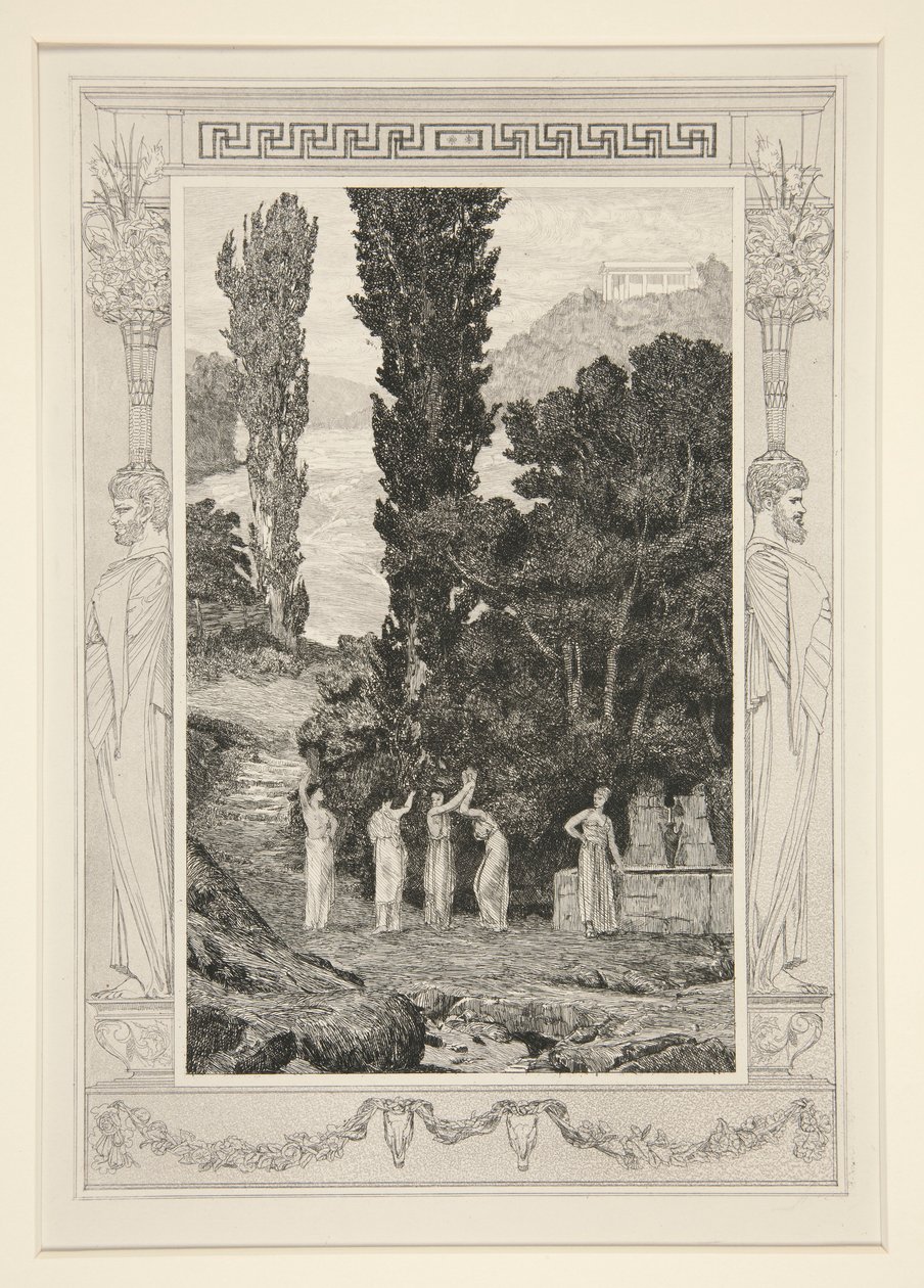 Klasszikus figurák (Psyche Wandering) alkotó: Max Klinger