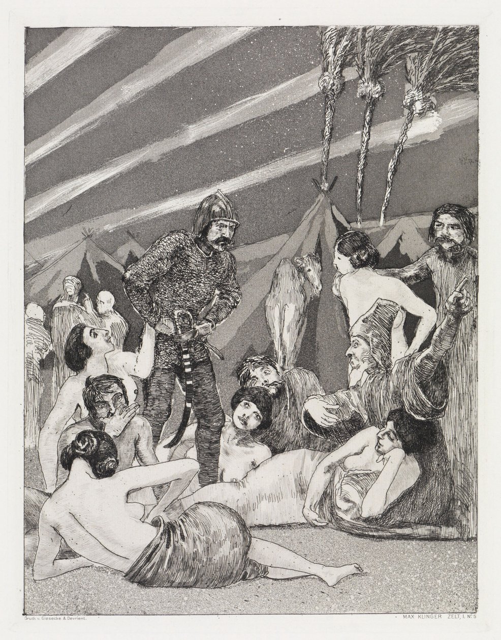 A tábor (Sátor, XIV. mű, 1. rész, 5. szám) alkotó: Max Klinger