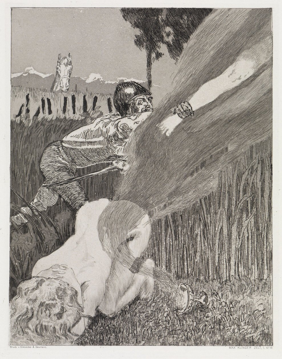 A láb (Sátor, XIV. mű, 1. rész, 16. sz.) alkotó: Max Klinger
