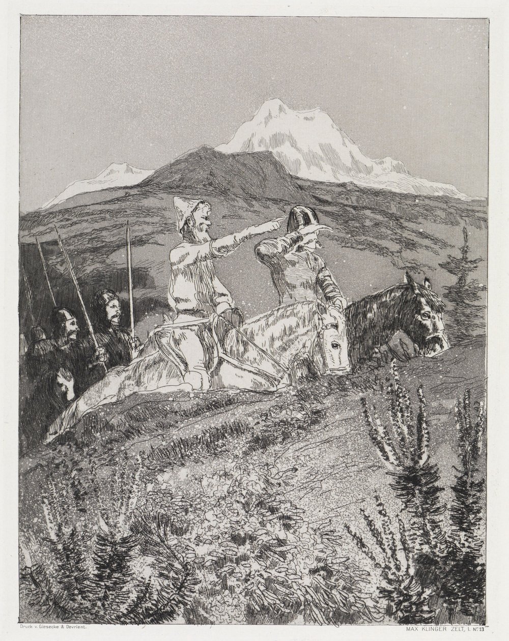 A vonat (Sátor, XIV. mű, 1. rész, 13. sz.) alkotó: Max Klinger