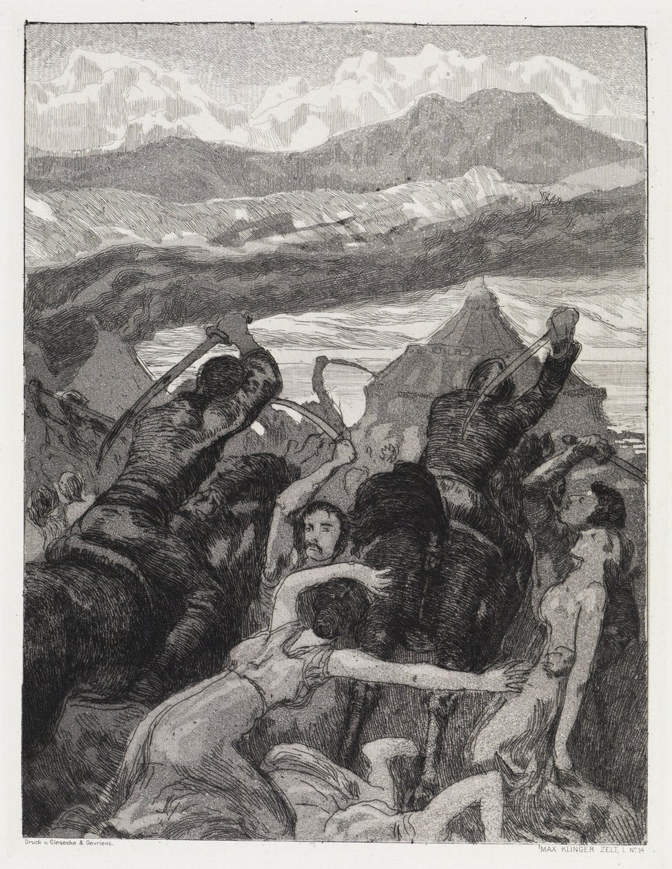 Betörés (Sátor, XIV. mű, 1. rész, 14. sz.) alkotó: Max Klinger