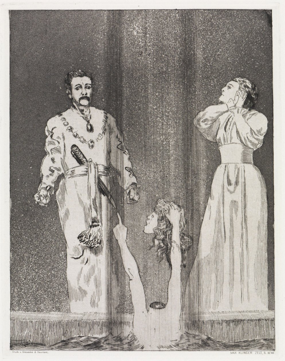 Rémület (Sátor, XIV. opus, 2. rész, 44. sz.) alkotó: Max Klinger