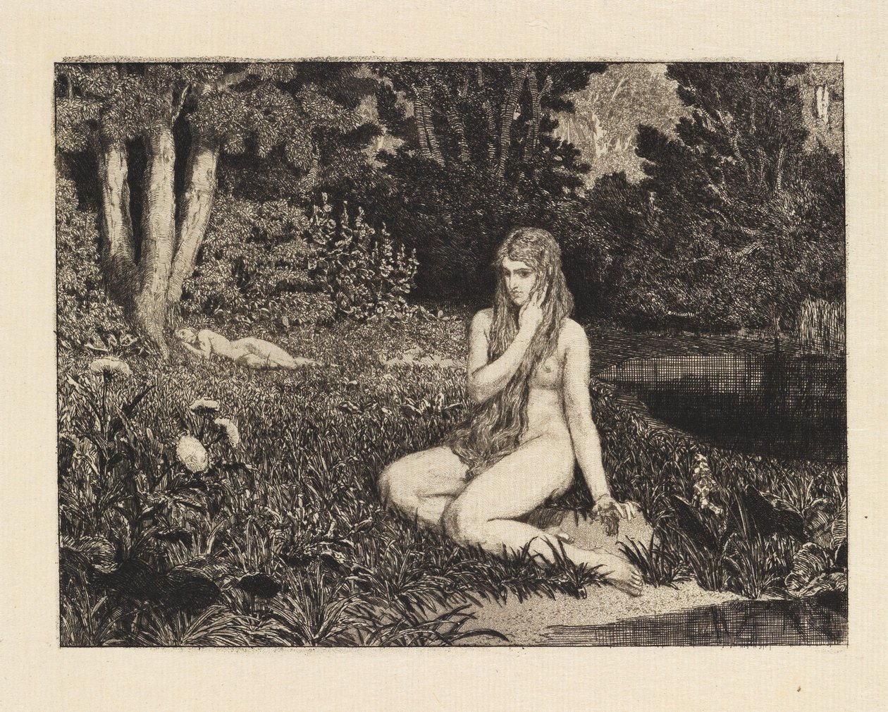 Éva (Éva és a jövő, III. opus, 1. lap) alkotó: Max Klinger