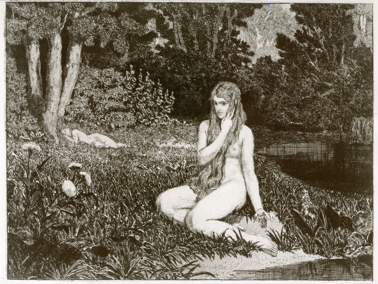 Éva és a jövő (Opus III), 1. lap: Éva alkotó: Max Klinger
