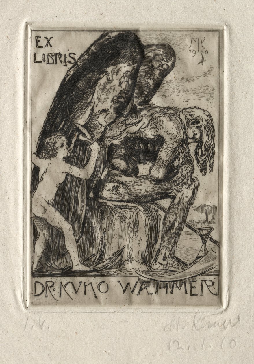 Ex Libris Dr. Kuno Waehmer alkotó: Max Klinger