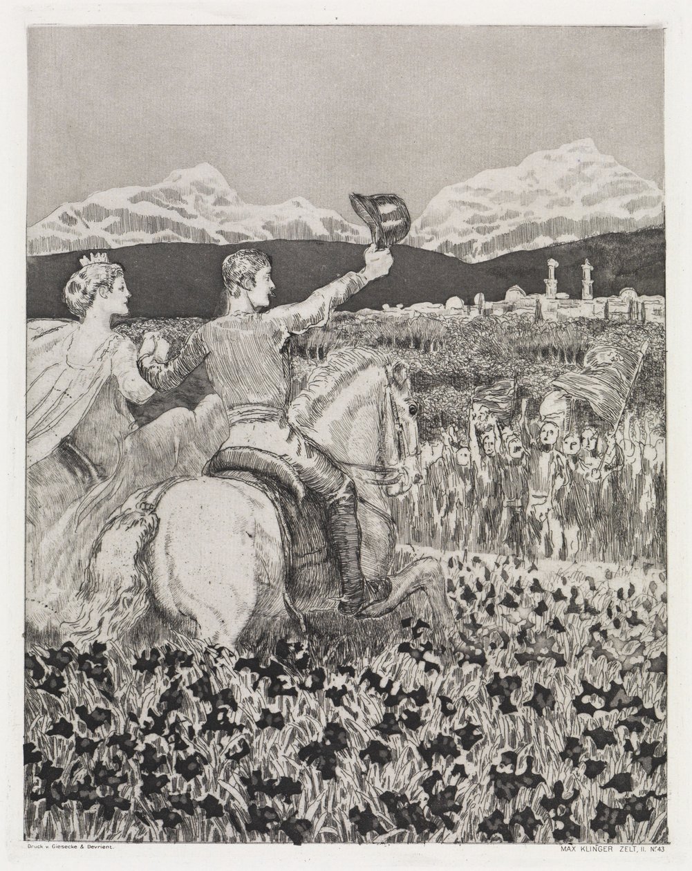 Saját hazájában (Sátor, XIV. opus, 2. rész, 43. sz.) alkotó: Max Klinger
