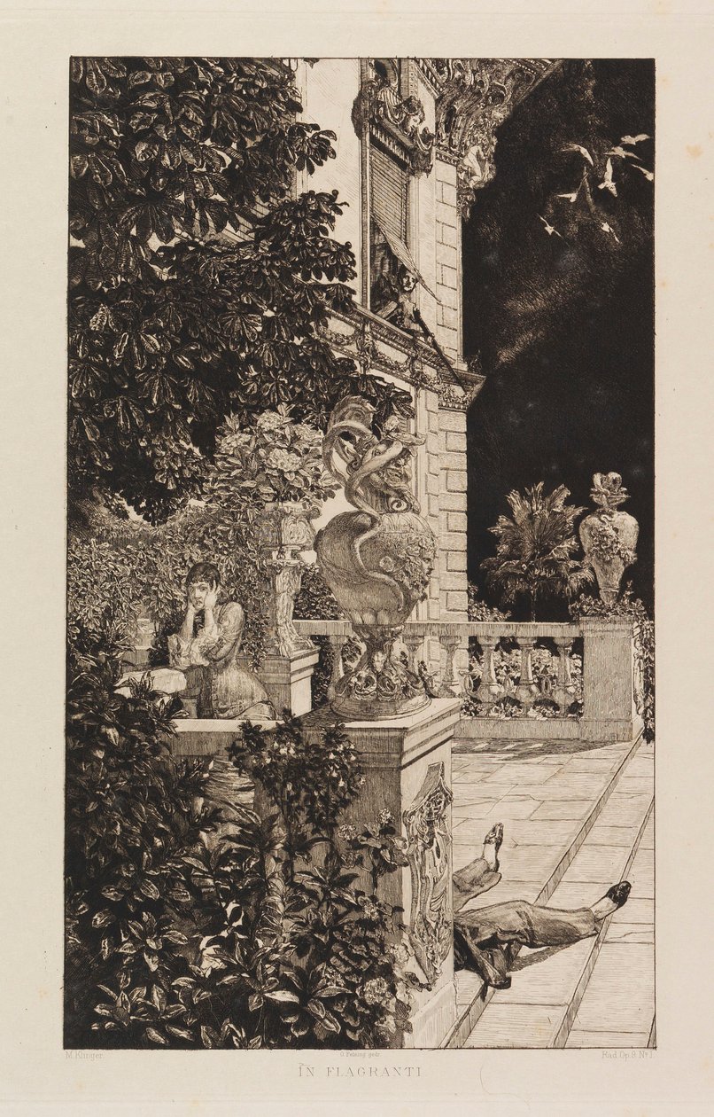 In Flagranti, Drámákból, Opus IX Dramamen, Opus IX, 1883. alkotó: Max Klinger