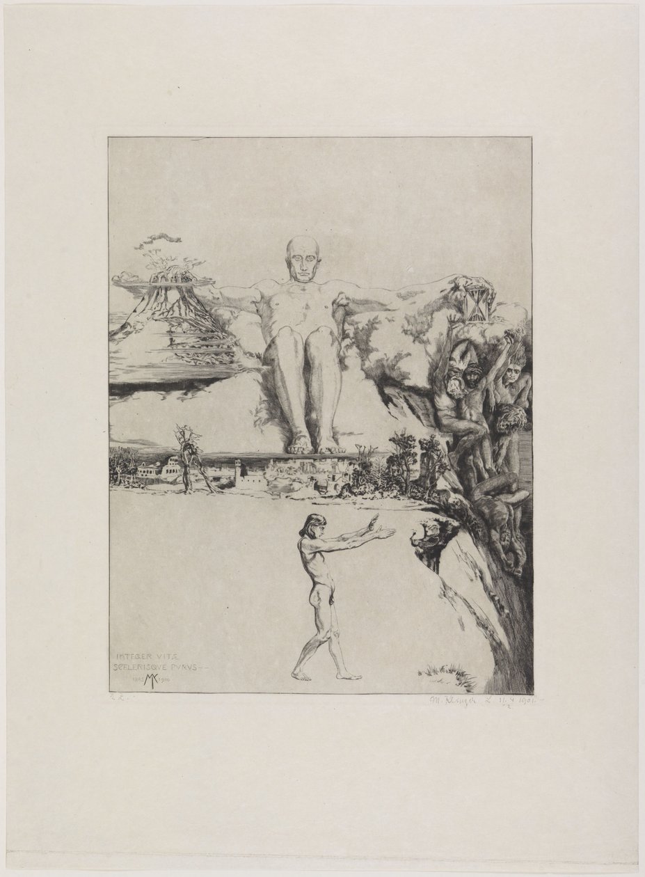 Integer vitae (önálló lap ebből: A halálról, második rész, XI. opus, 1. lap) alkotó: Max Klinger