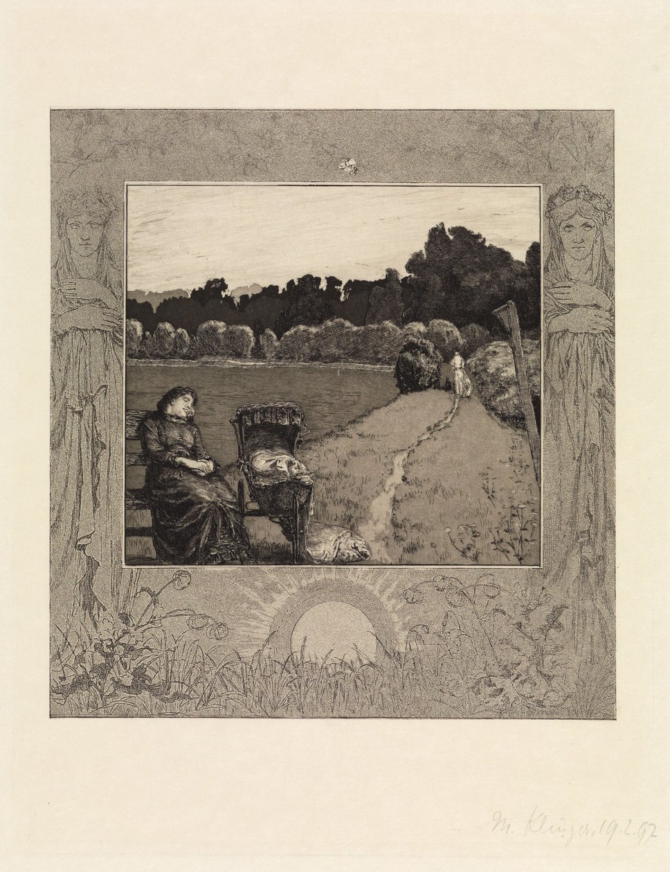 Gyermek (A halálról, első rész, XI. opus, 5. lap) alkotó: Max Klinger