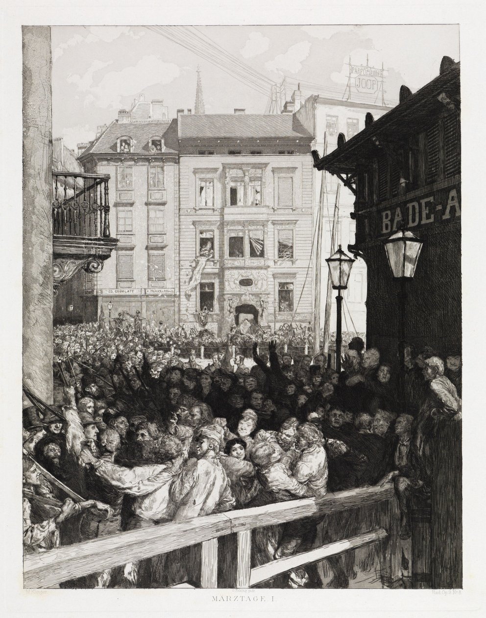 Márciusi napok I (Dráma, IX. opus, 8. oldal) alkotó: Max Klinger
