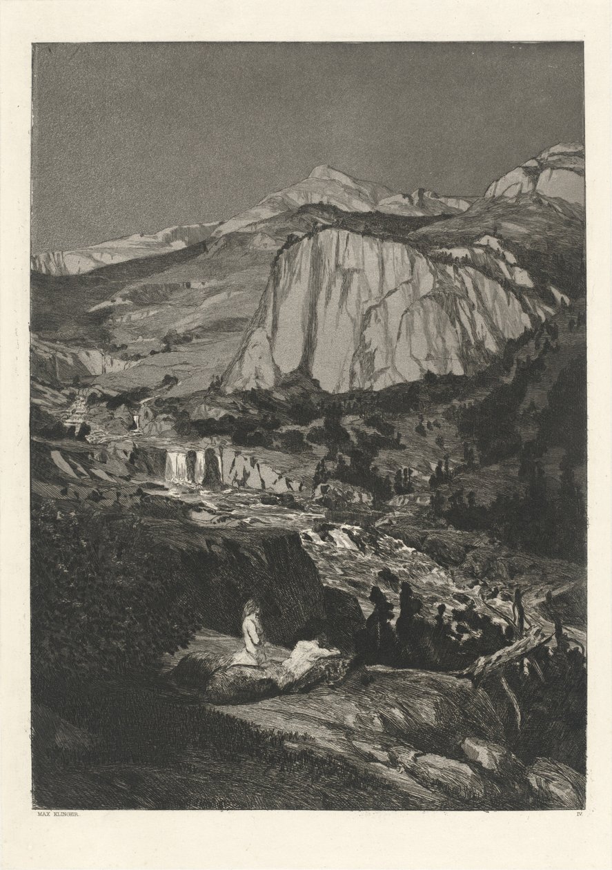 Holdfényes éjszakai Mondnacht: pl. 4, megjelent 1881. alkotó: Max Klinger