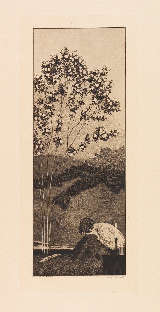 Opus VI, a Parafrázis a kesztyű megtalálásáról, 1881-ből. alkotó: Max Klinger